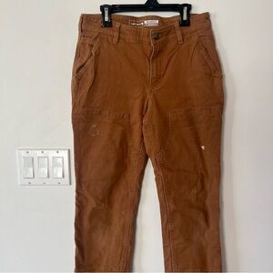 Carhartt Rugged Flex Brown Women’s 2 Regular Relaxed Fit Pants Workwear Work